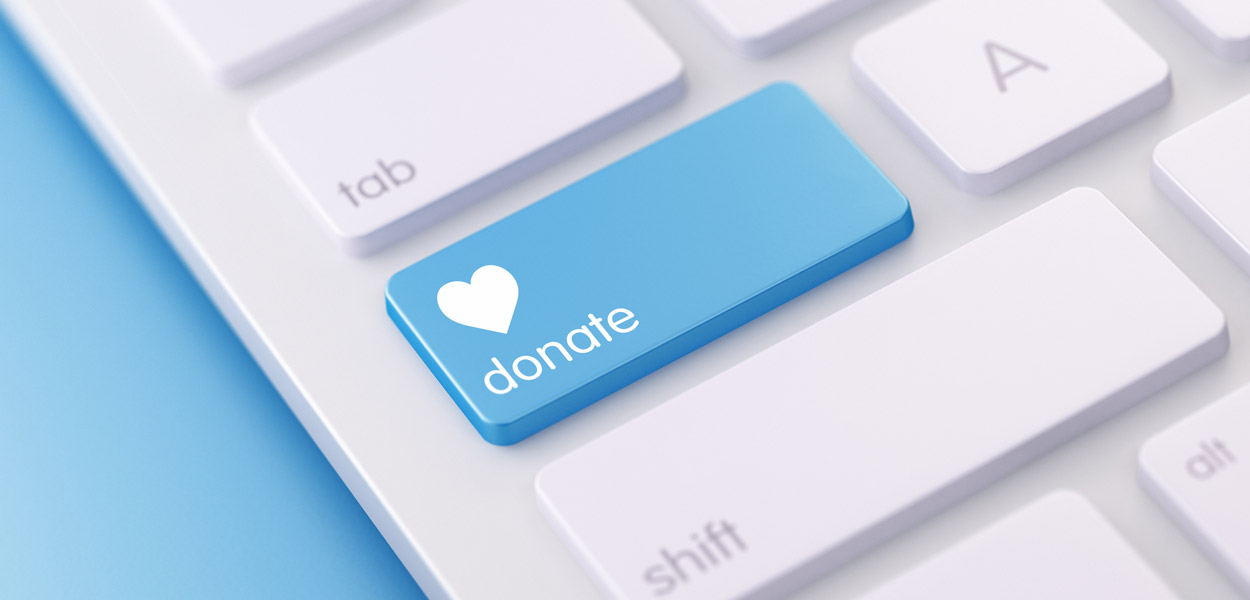 Modern-white-keyboard-with-“donate”-button