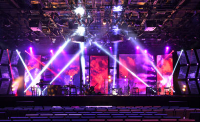 stage with lights at event
